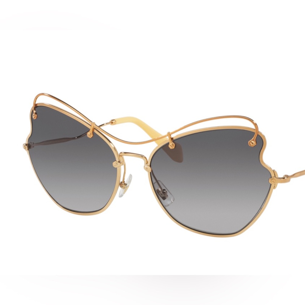 Mui Mui: Unique & Playful Butterfly Style Sunglasses in Gold